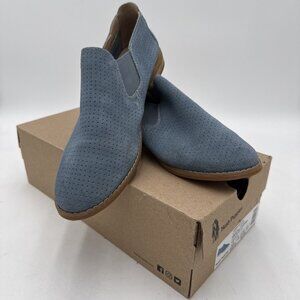 Hush Puppies Loafer Blue Suede Shoes Womens Size 9.5 Analise Clever New
